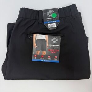Weatherproof Grant Tech Shorts Mens 40 Black Performance Golf Hiking 8.5" NEW